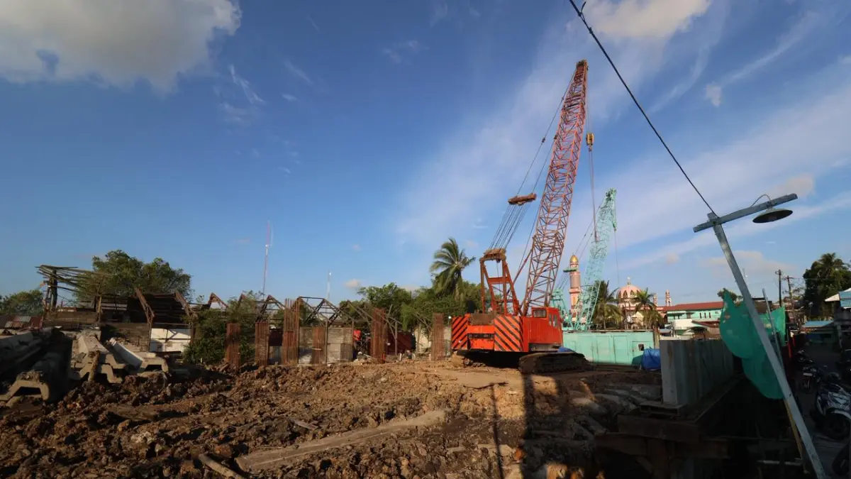 KONTRAK DIPUTUS: Kondisi terkini lokasi pembangunan RS Sayang Ibu. Wali Kota Balikpapan Rahmad Mas’ud memastikan proyek fasilitas kesehatan prioritas ini akan tetap dilanjutkan pada tahun depan.