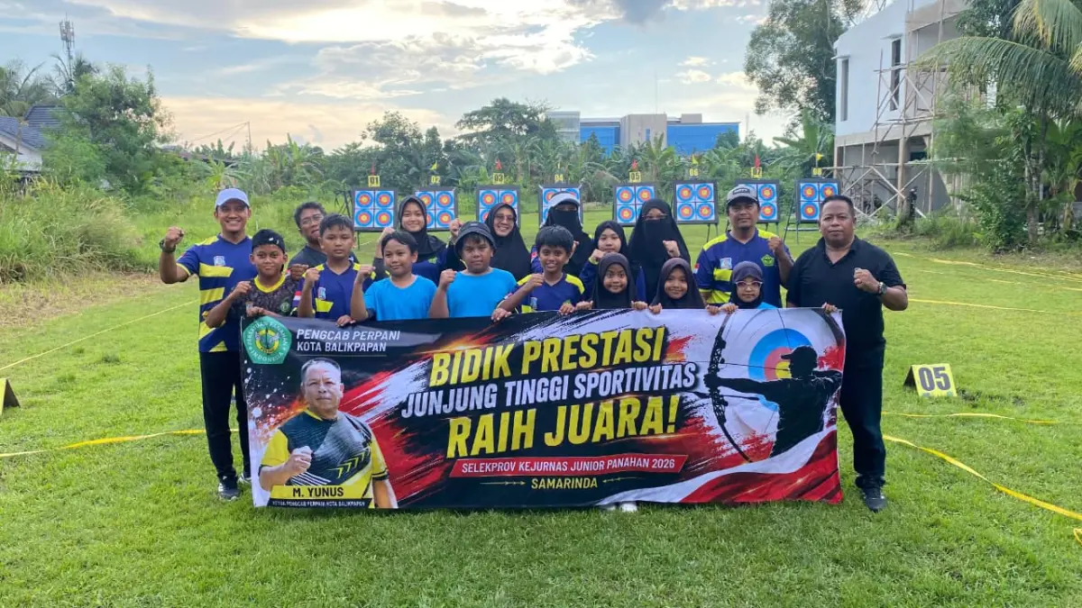 JUARA: Pengkot Perpani Balikpapan sabet juara umum di seleksi Kejurnas Junior Panahan 2026.