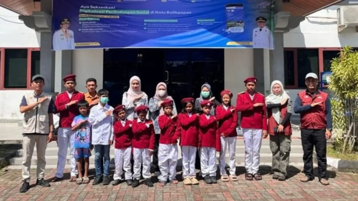 PENDIDIKAN: Dinas Sosial Balikpapan saat menyambut kepulangan para siswa Sekolah Rakyat Terintegrasi (SRT) 58 Samarinda asal Kota Balikpapan untuk menjalani masa libur sekolah. 