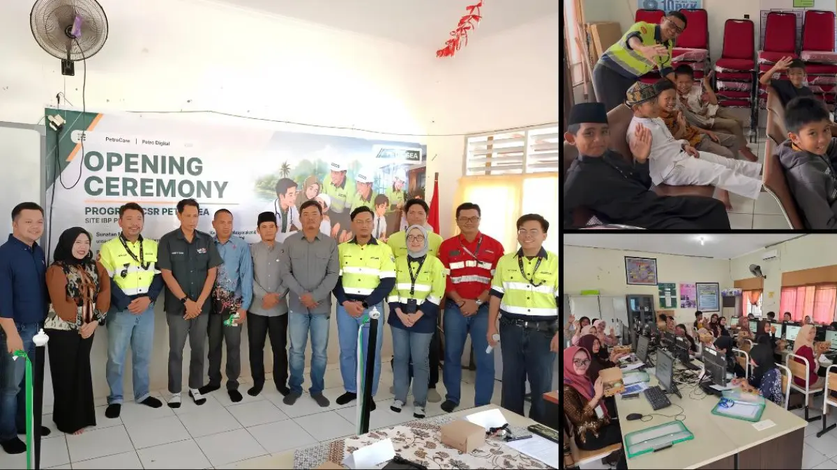 SOSIAL: Kolase foto terlaksananya dua program CSR Petrosea yakni Petro Care dan Petro Digital. 