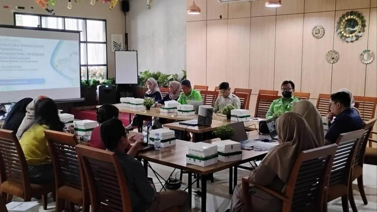 SOSIALISASI: Suasana saat BPJS kesehatan menggelar sosialisasi kepada badan usaha sebagai bentuk perlindungan seluruh pekerja dan keluarganya untuk mendapatkan jaminan kesehatan.