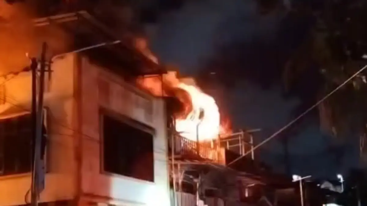 Kebakaran di Dahor 3, Balikpapan Barat.