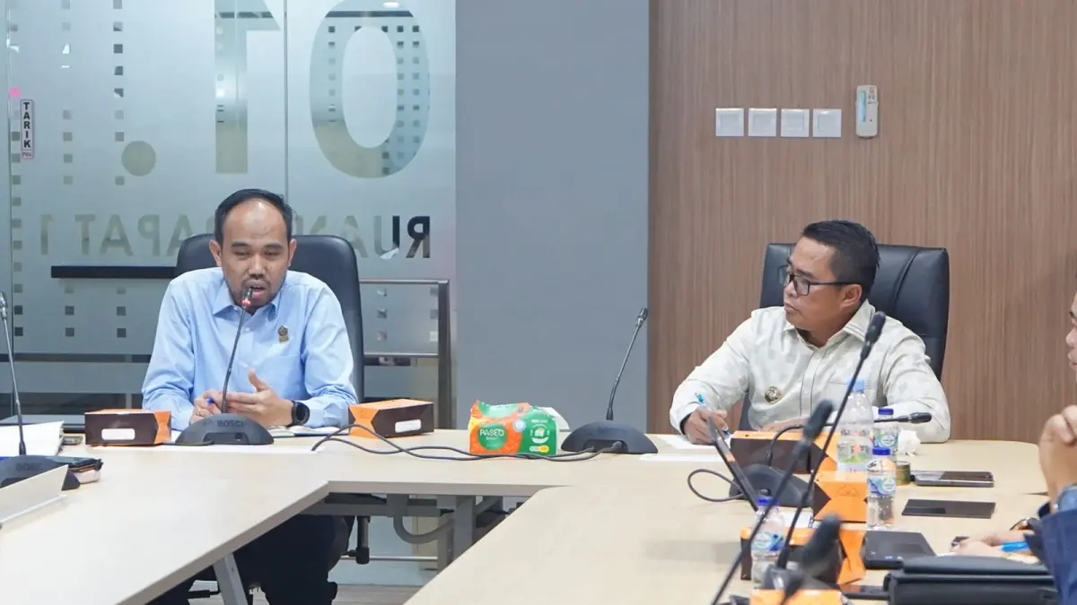 Wakil Bupati Kutai Timur Mahyunadi (kanan) melakukan audiensi dengan jajaran Direktorat Jenderal Minerba Kementerian ESDM di Jakarta, Selasa (23/6), membahas dampak perubahan RKAB terhadap Kutai Timur. (Ist)