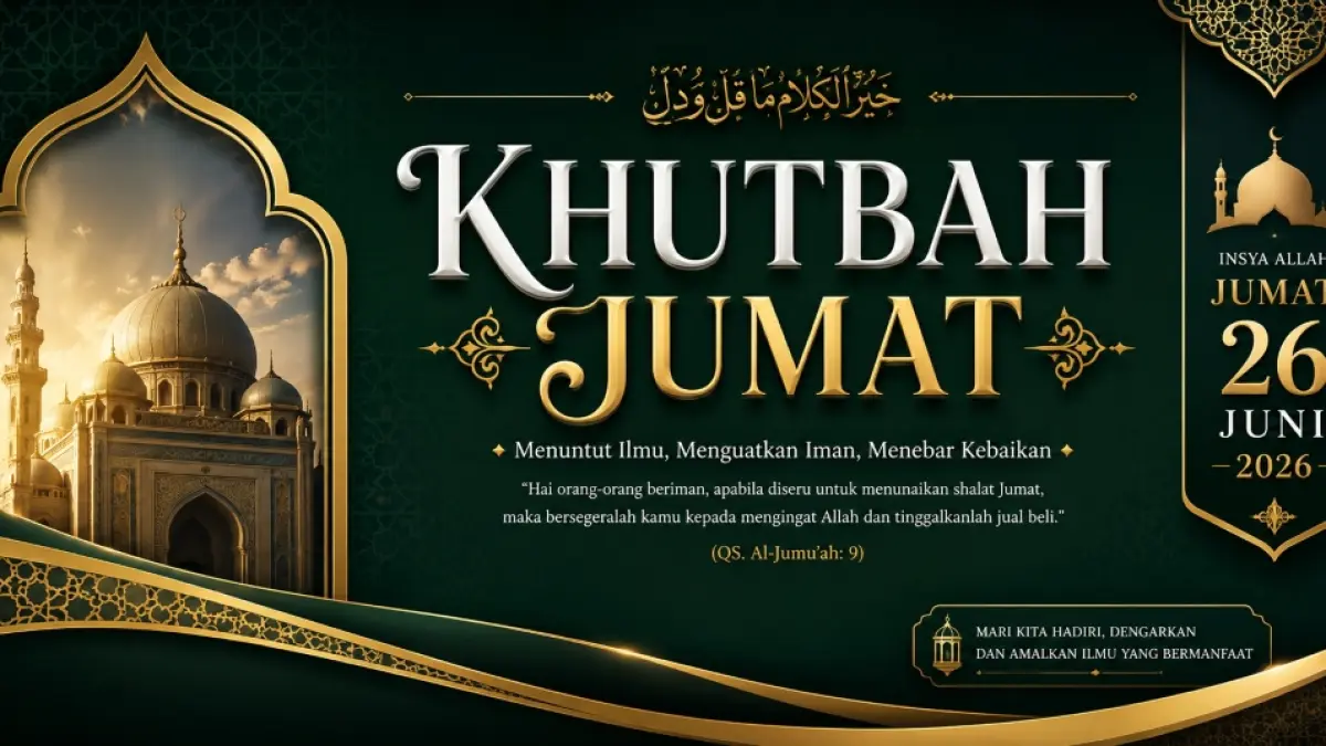 PUASA SUNAH: Teks khutbah Jumat terbaru, 26 Juni 2026. (AI ChatGPT)