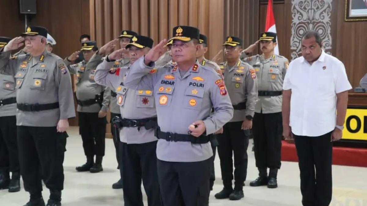 UPACARA: Jelang Hari Bhayangkara 1 Juli, upacara serentak digelar melalui video conference diikuti seluruh polda, termasuk Kaltim.