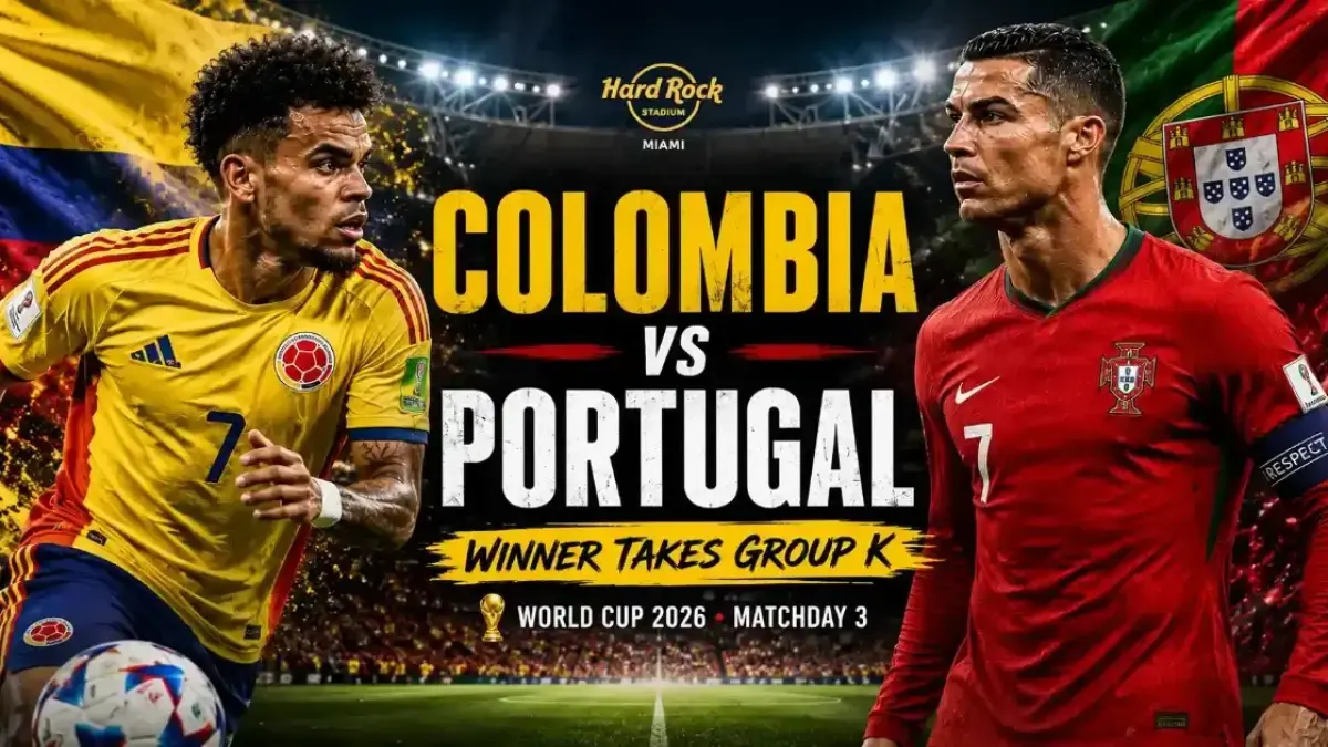 LINEUP: Susunan pemain Portugal vs Kolombia di laga terakhir Grup K Piala Dunia 2026, Minggu (28/6). (kaltengpos.jawapos.com)