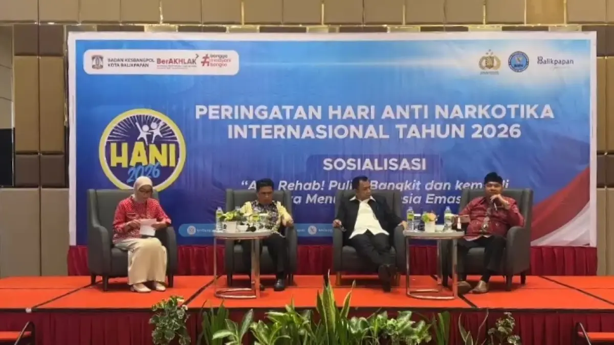 NARKOBA: Sebagai upaya pencegahan narkoba, Polda Kaltim menggelar sosialisasi program P4GN menghadirkan narasumber terkait penegak hukum, dinas kesehatan hingga akademisi.