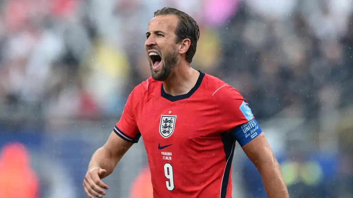 PIALA DUNIA: Harry Kane cetak gol kedua Inggris di MetLife Stadium, East Rutherford, Minggu (28/6/2026) pagi. (i Newspaper)