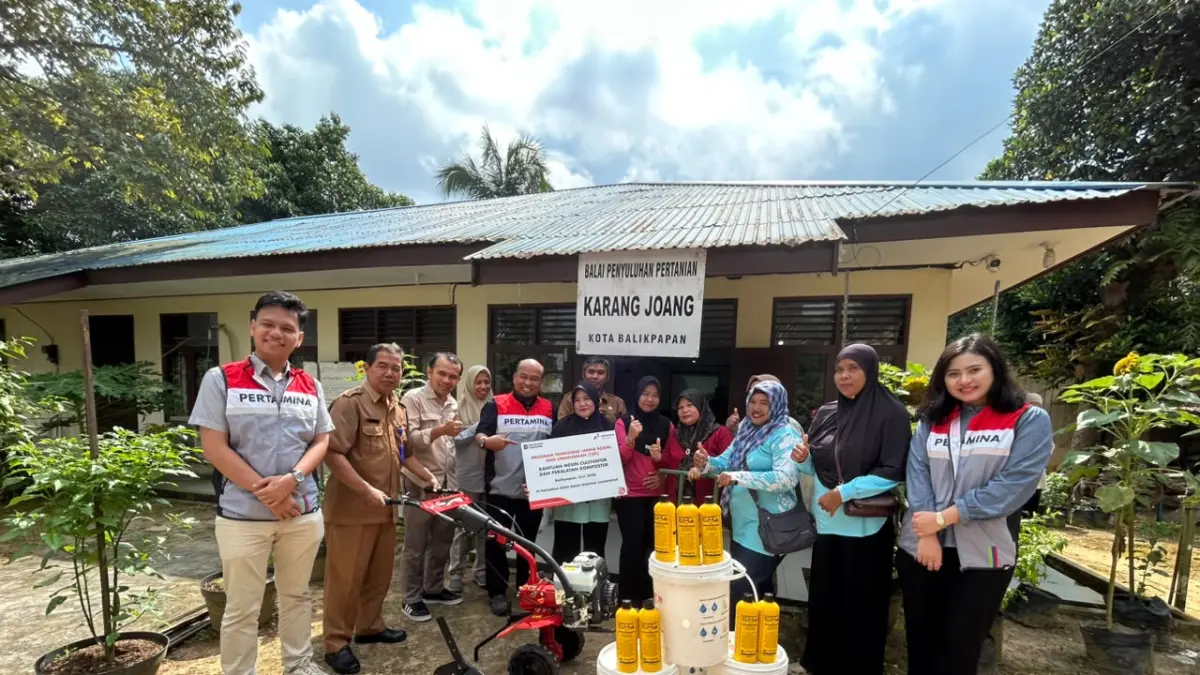 KOLABORASI: Kolaborasi Pertamina Patra Niaga, Balai Penyuluhan Pertanian, dan Kelompok Wanita Tani untuk memperkuat ketahanan Pangan di Balikpapan.