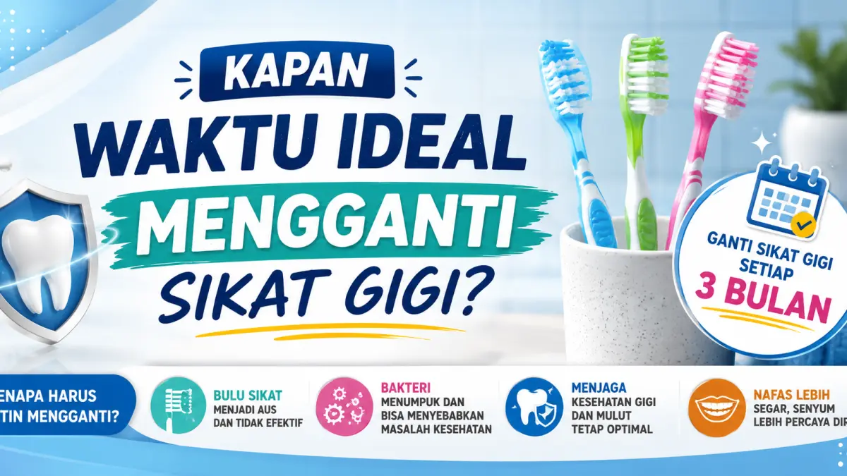 Sikat gigi idealnya diganti secara berkala tanpa menunggu rusak. (AI ChatGPT)