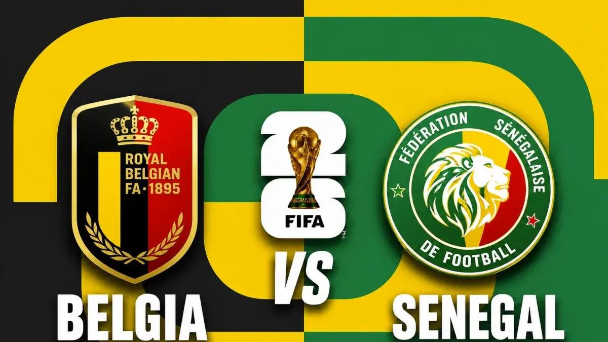 BERLAGA: Tim Nasional Belgia vs Tim Nasional Senegal dalam babak 32 besar Piala Dunia 2026.(truestorysport) 