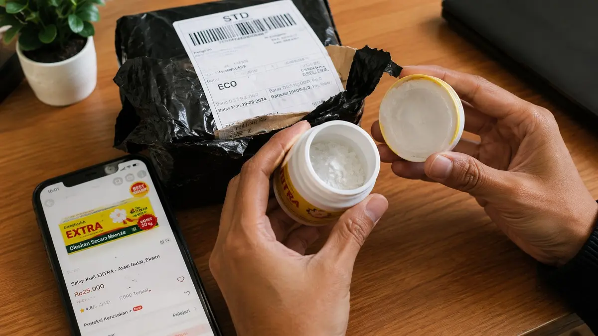 Ilustrasi. Waspada saat membeli produk kesehatan dan perawatan tubuh melalui marketplace.