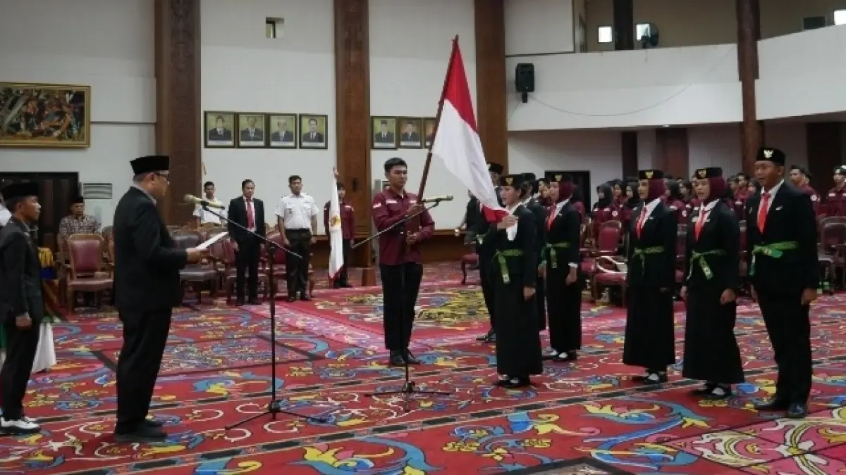 PROSESI: Pelantikan Duta Pancasila Kabupaten Kutai Barat. 