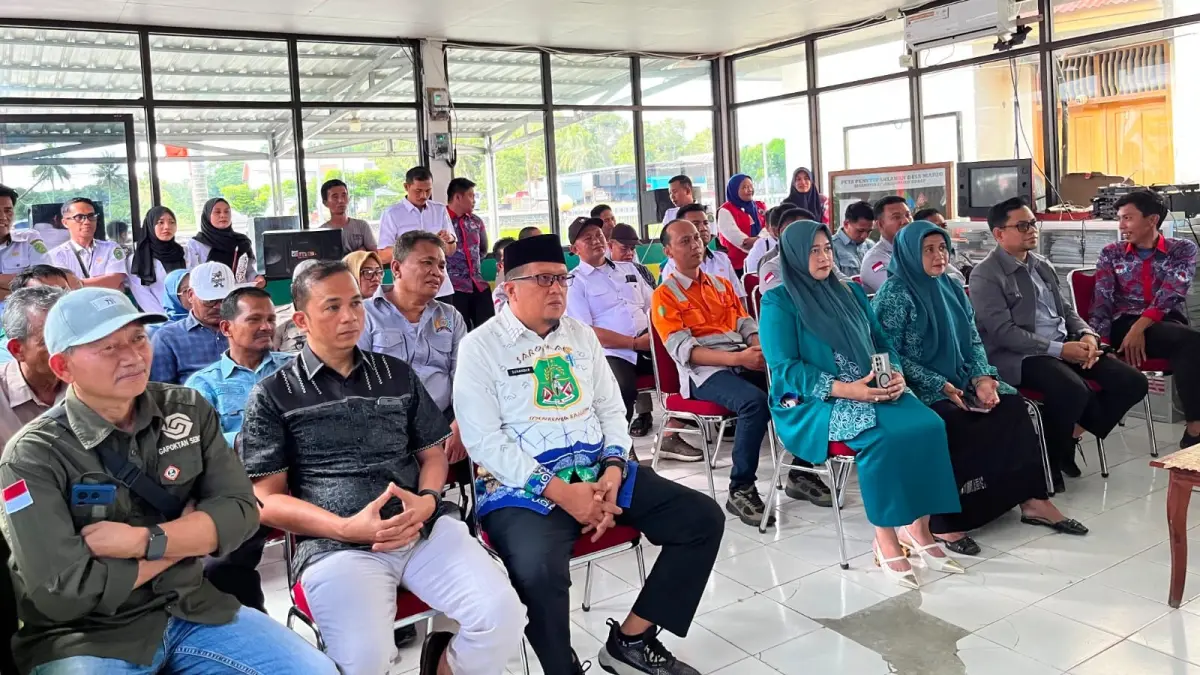 TINGKATKAN: Tampak peserta rombongan dari Pemdes Batuah dan perusahaan hadir studi tiru di Kabupaten Sidrap untuk meningkatkan program ketahanan pangan. 