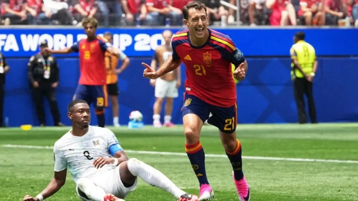 Austria tersingkir di babak 32 besar Piala Dunia 2026 setelah dikalahkan Spanyol 3-0. (Reuters)