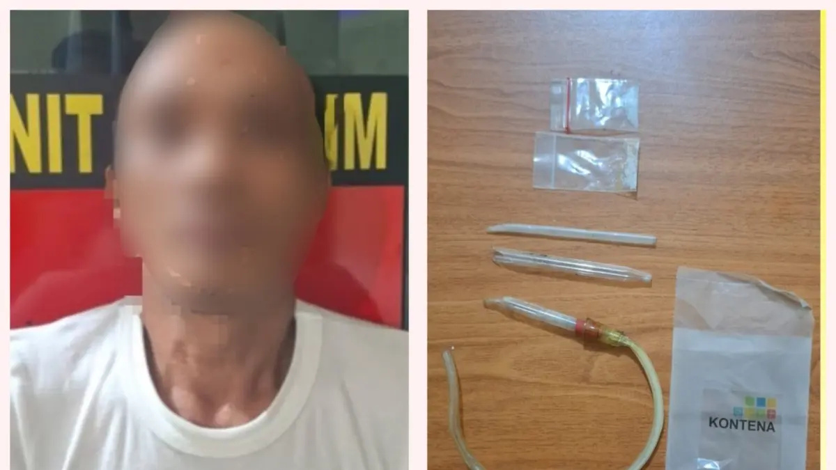 NARKOBA: Tersangka diamankan menjalani pemeriksaan karena terlibat peredaran narkoba sabu.