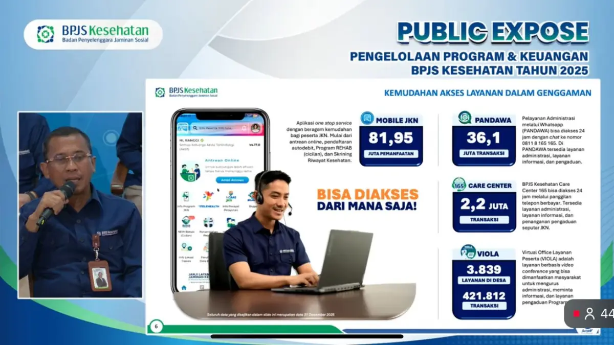 PECAH REKOR: Public Expose Kinerja BPJS Kesehatan Tahun 2025 yang digelar secara daring dan luring, Kamis (2/7).