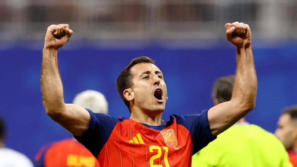 Spanyol berhasil mengamankan tiket 16 besar dengan kemenangan 3-0 melawan Austria. (REUTERS/Claudia Greco)