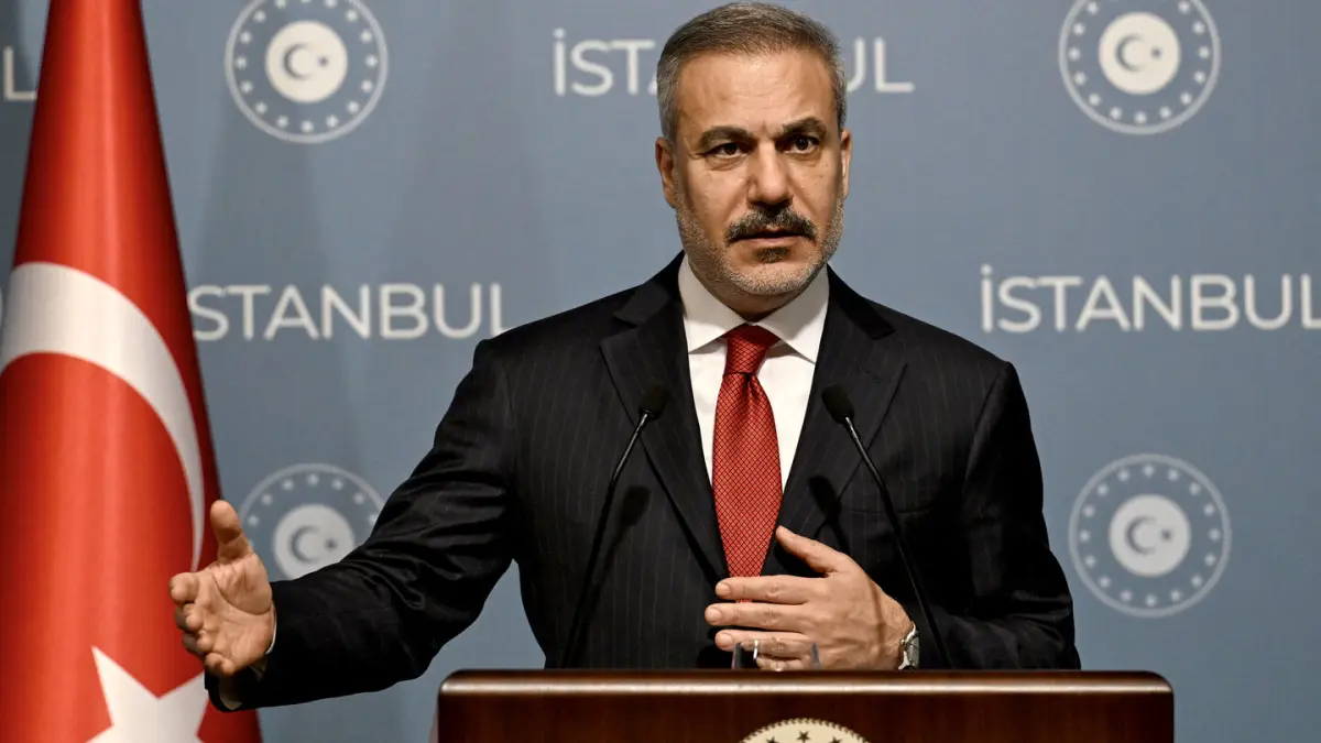 Hakan Fidan mengatakan Israel merupakan biang masalah dunia. (OZAN KOSE/AFP)