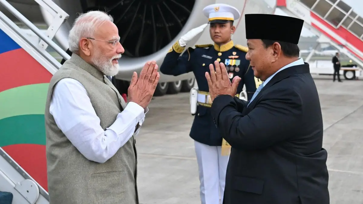 Presiden Prabowo Subianto bersama PM India Narendra Modi.