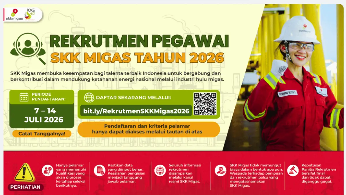 Info rekrutmen pegawai SKK Migas tahun 2026.
