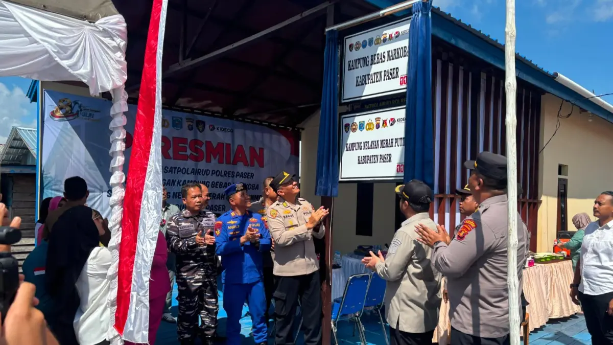 PERESMIAN: Peresmian Pos Polisi Desa Lori sekaligus Kampung Bebas Narkoba, Rabu (8/7/2026).