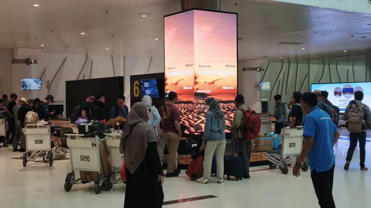 TUMBUH: Pertumbuhan arus penumpang hingga kargo di Bandara SAMS Sepinggan terjadi selama Semester I 2026. (ANGGI PRADITHA/KP)