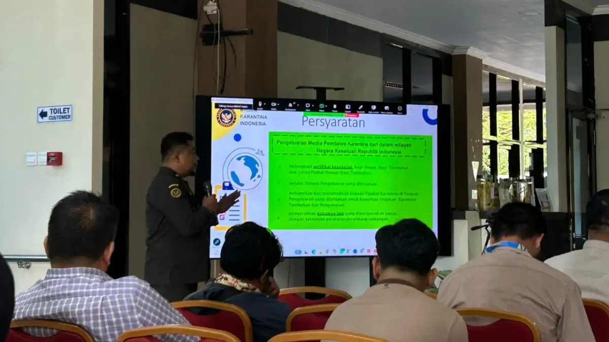 PERJUAT SINERGI: Pelaksanaan FGD bertema Persyaratan Karantina Ekspor Komoditas Hewan, Ikan dan Tumbuhan yang digelar di Kantor Induk Karantina Kaltim, Balikpapan, Rabu (8/7).