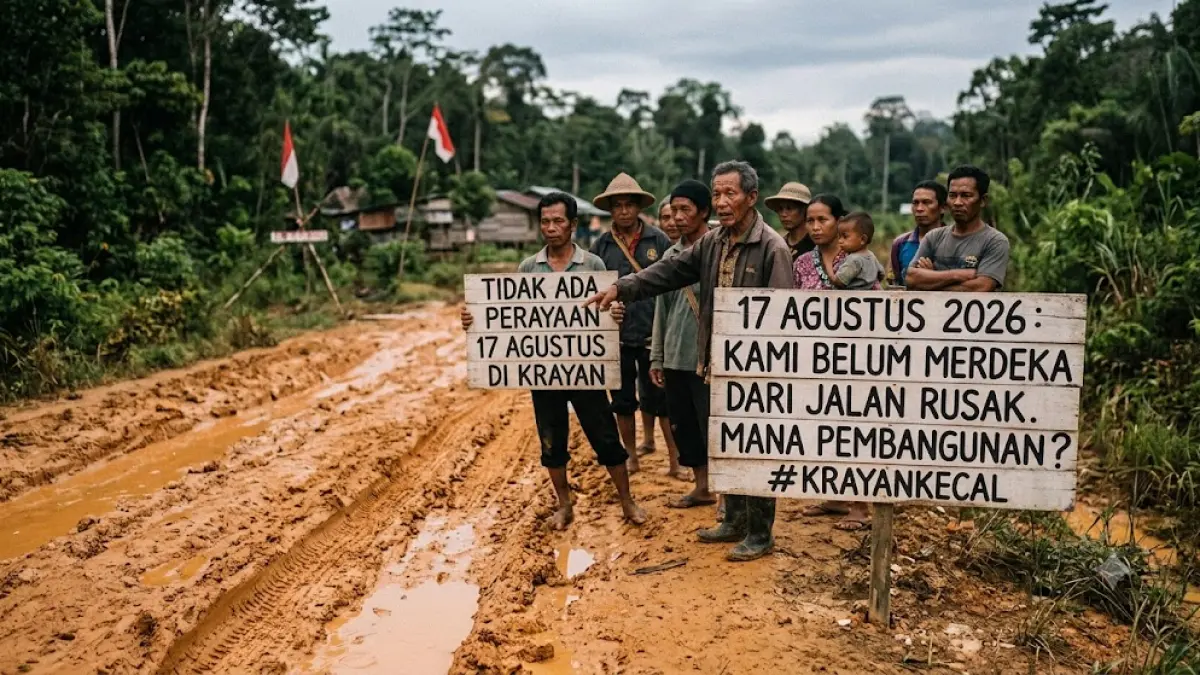 Ilustrasi warga Krayan, Kecamatan Nunukan, Kaltara.(generate ai)