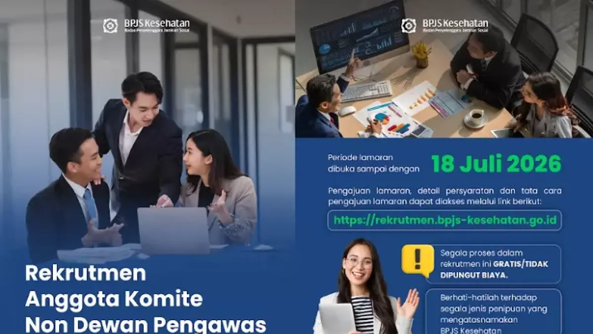 Rekrutmen BPJS Kesehatan 2026 resmi dibuka hingga 18 Juli 2026. (Instagram@bpjskesehatan_ri)