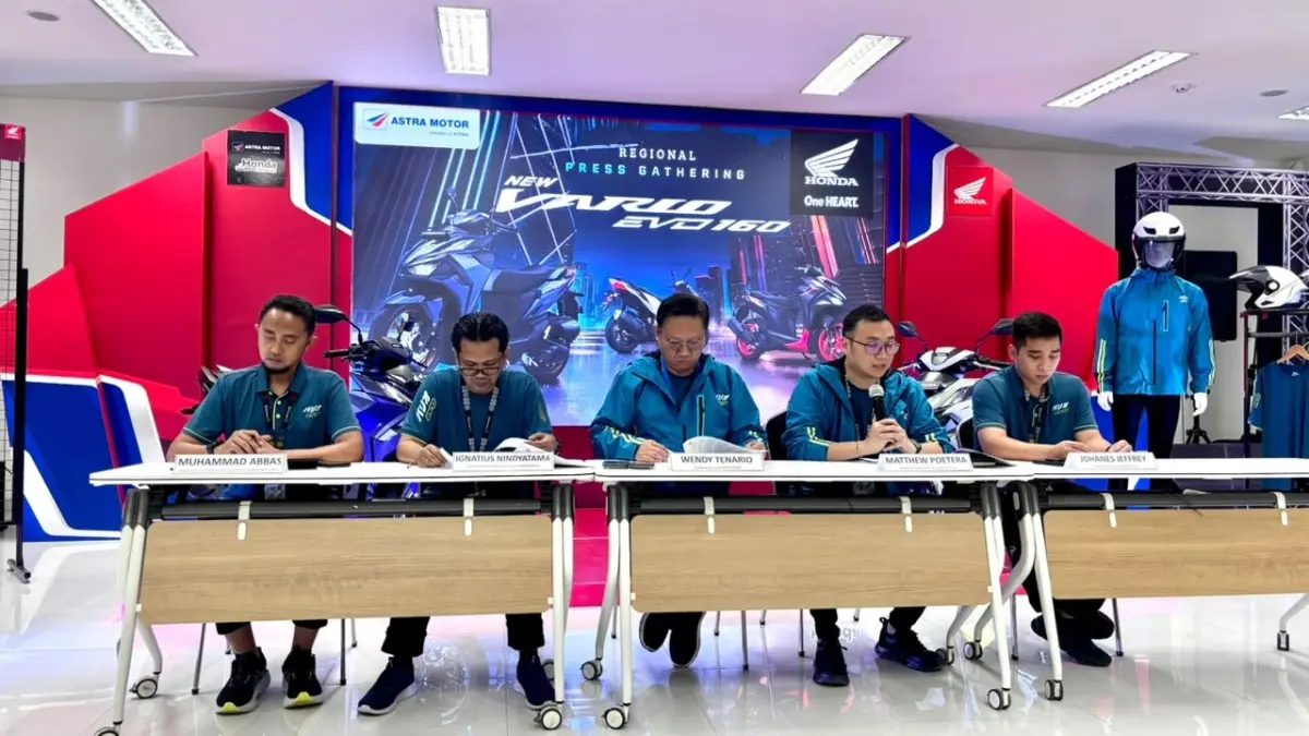 Suasana hangat terlihat pada momen Astra Motor Kalimantan Timur 2 memperkenalkan New Honda Vario Evo 160. (IST)