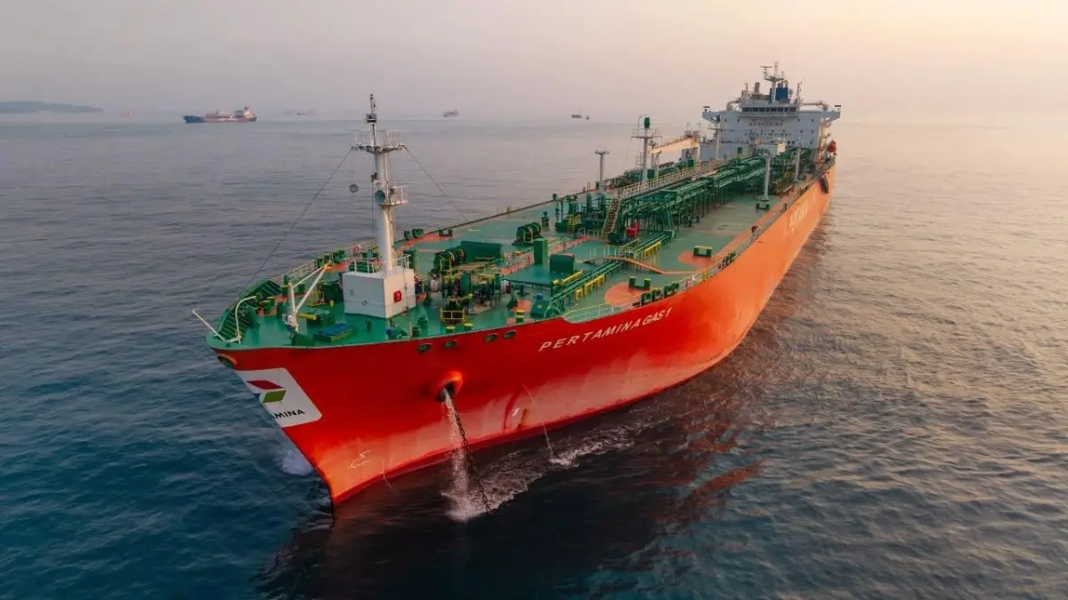 PERKUAT KETAHANAN ENERGI: Armada Pertamina Gas 1 (PG1) membawa sekitar 45,9 ribu metrik ton Liquefied Petroleum Gas (LPG) dari Freeport, Texas, Amerika Serikat.