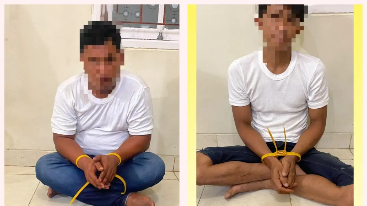 BANDAR: Dua pelaku diamankan di markas Ditresnarkoba Polda Kaltim karena terlibat peredaran narkoba jenis sabu.