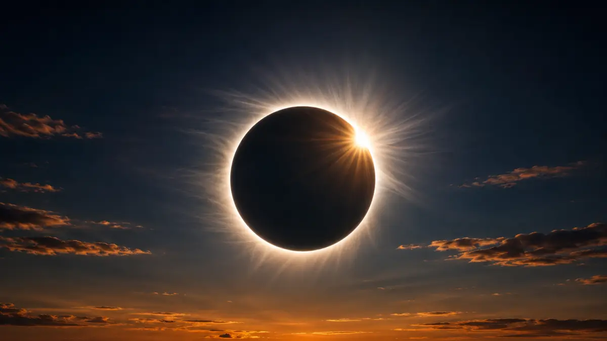 Ilustrasi. Fenomena astronomi Gerhana Matahari Total 2026. (AI Chatgpt)