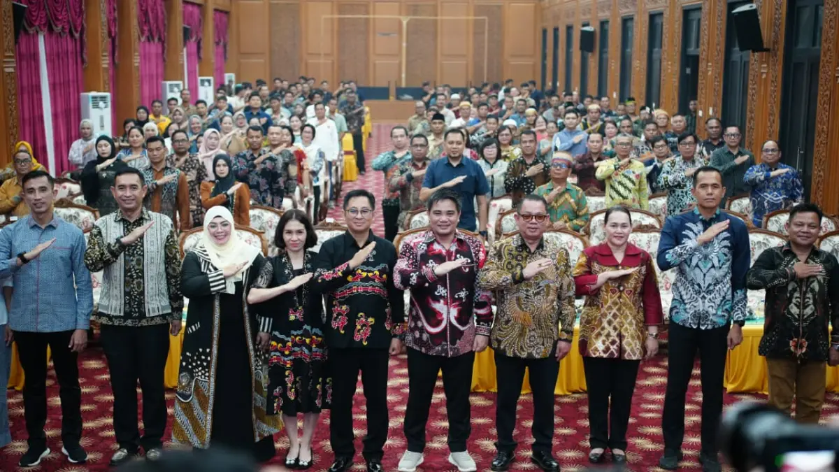 Malam pisah sambut Kapolres Mahakam Ulu di Ballroom Lantai 3 Kantor Bupati Mahakam Ulu, Selasa (14/7/2026). (IST)