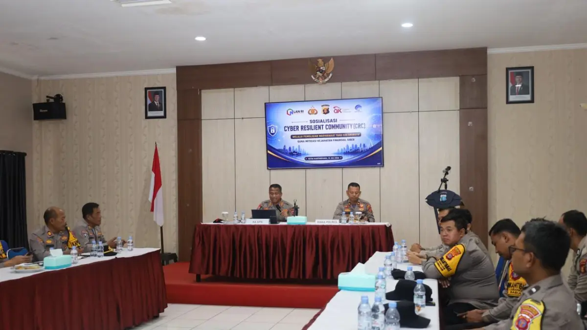 Sosialisasi Cyber Resilient Community di Polres PPU.(Dok.Humas Polres PPU). 