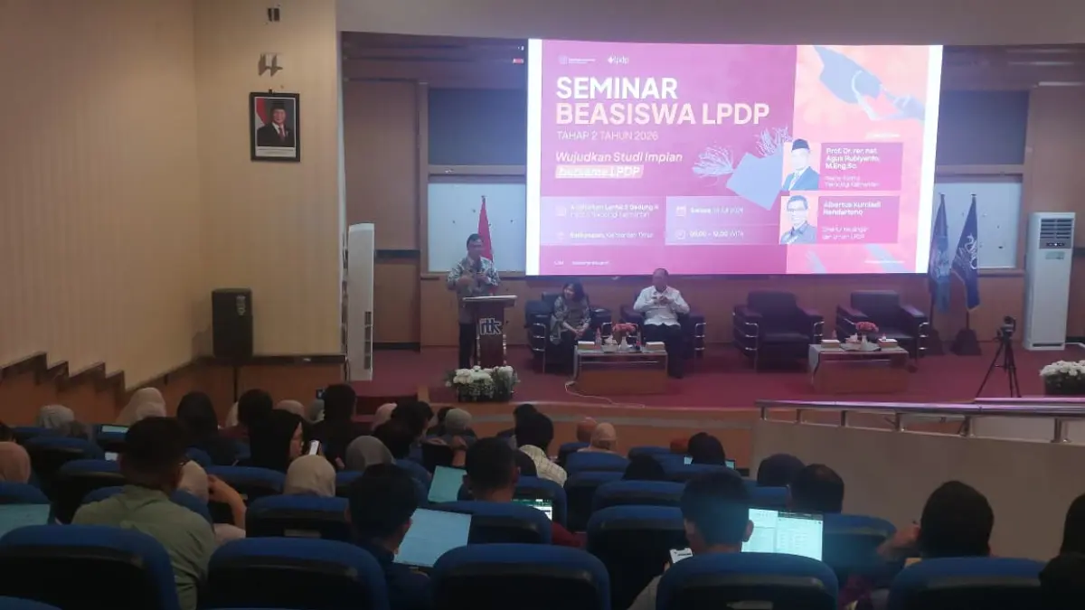 SOSIALISASI: Pelaksanaan sosialisasi Beasiswa LPDP Tahap II di Institut Teknologi Kalimantan, Selasa (15/7/2026).