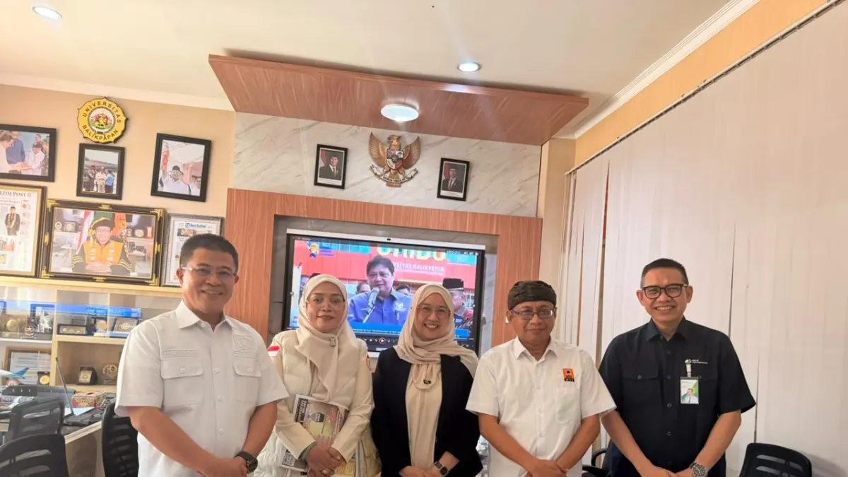 SAMBUT HANGAT: Kunjungan Kepala Kantor Wilayah BPJS Ketenagakerjaan Kalimantan ke Universitas Balikpapan (UNIBA), Selasa (14/7).