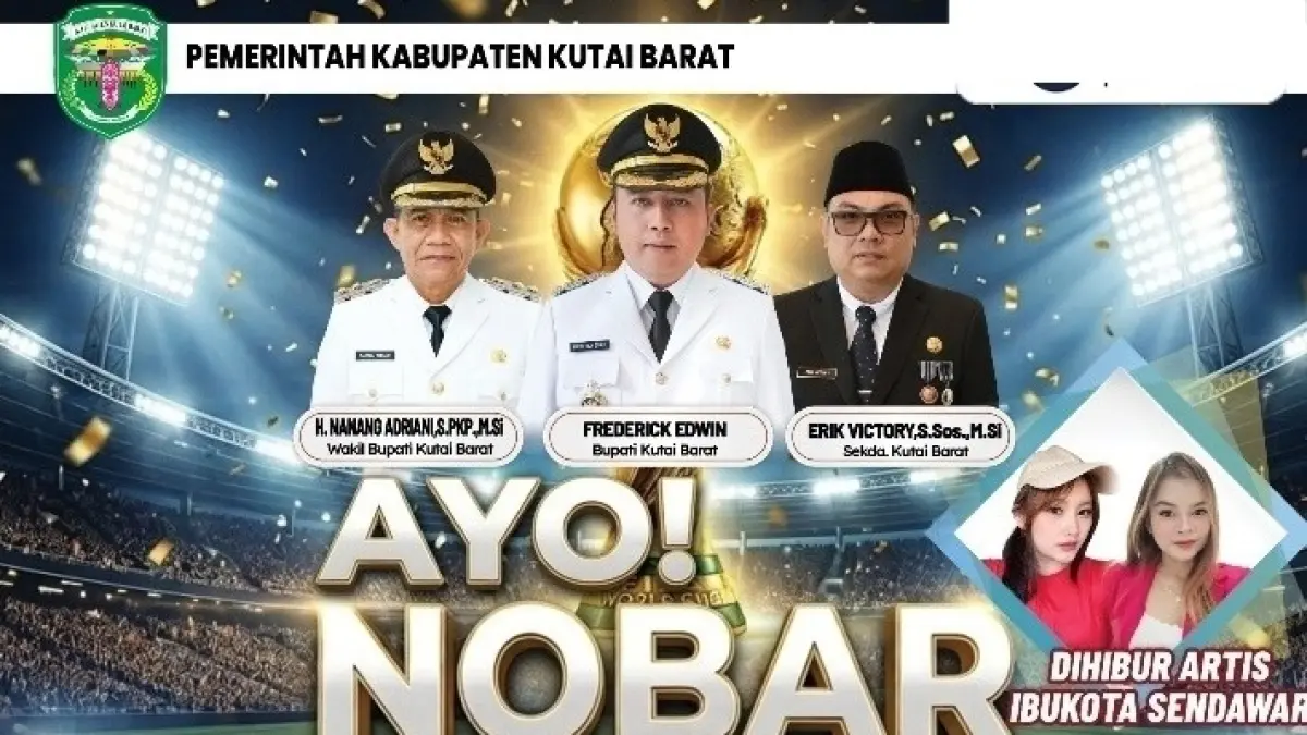 Banner nonton bareng Pemkab Kutai Barat.