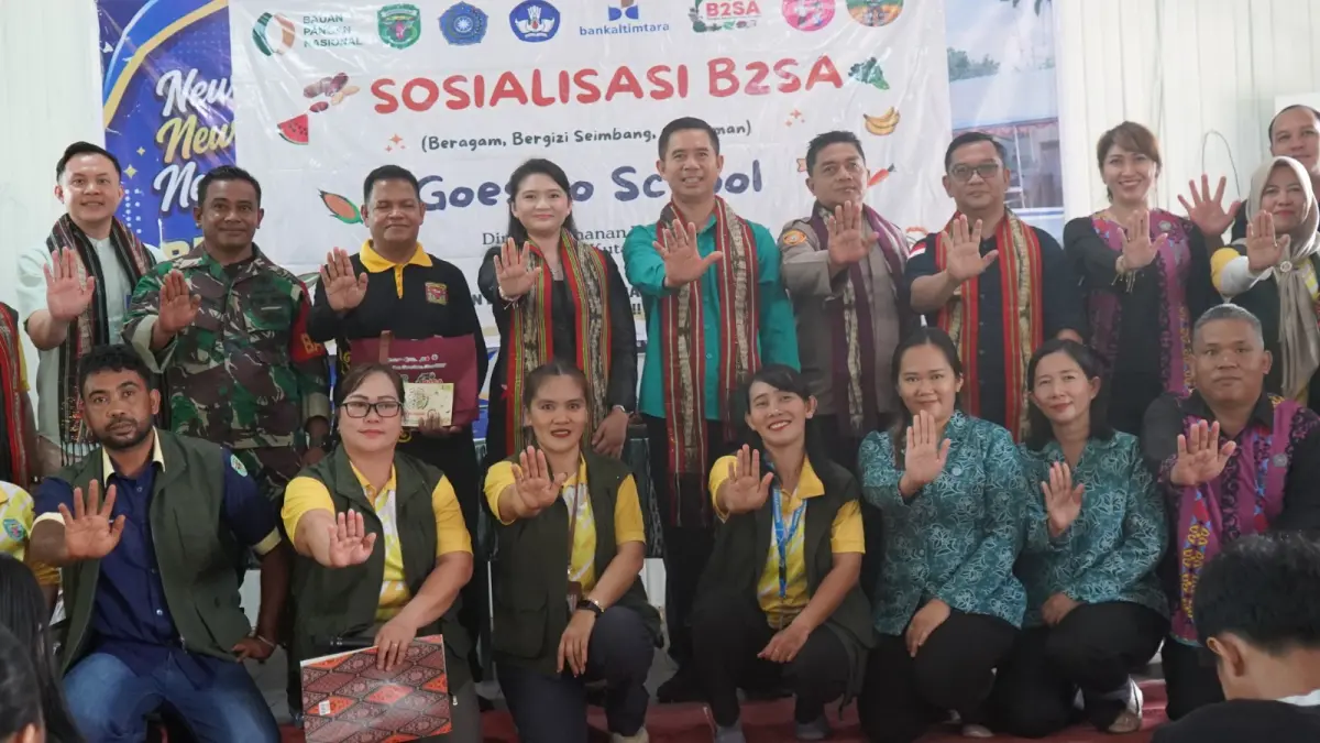 PROSEHAT: Sosialisasi pola makan sehat B2SA di SMAN 1 Jempang.&nbsp;