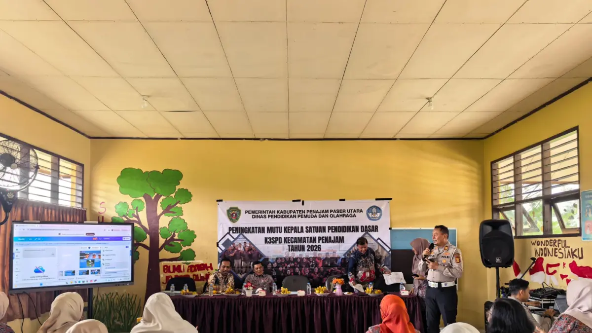 SINERGI: Satlantas Polres PPU terus memperkuat sinergi dengan dunia pendidikan guna menanamkan budaya tertib berlalu lintas sejak usia dini.(Dok.Humas Polres PPU)