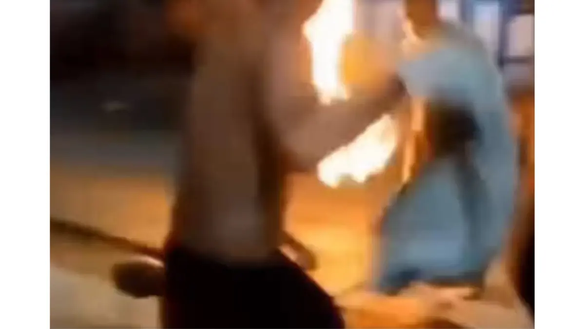 BENGIS: Anak bakar ayah kandung yang sudah lanjut usia di Medan, Jumat (17/7/2026). (@officialbitv/X)