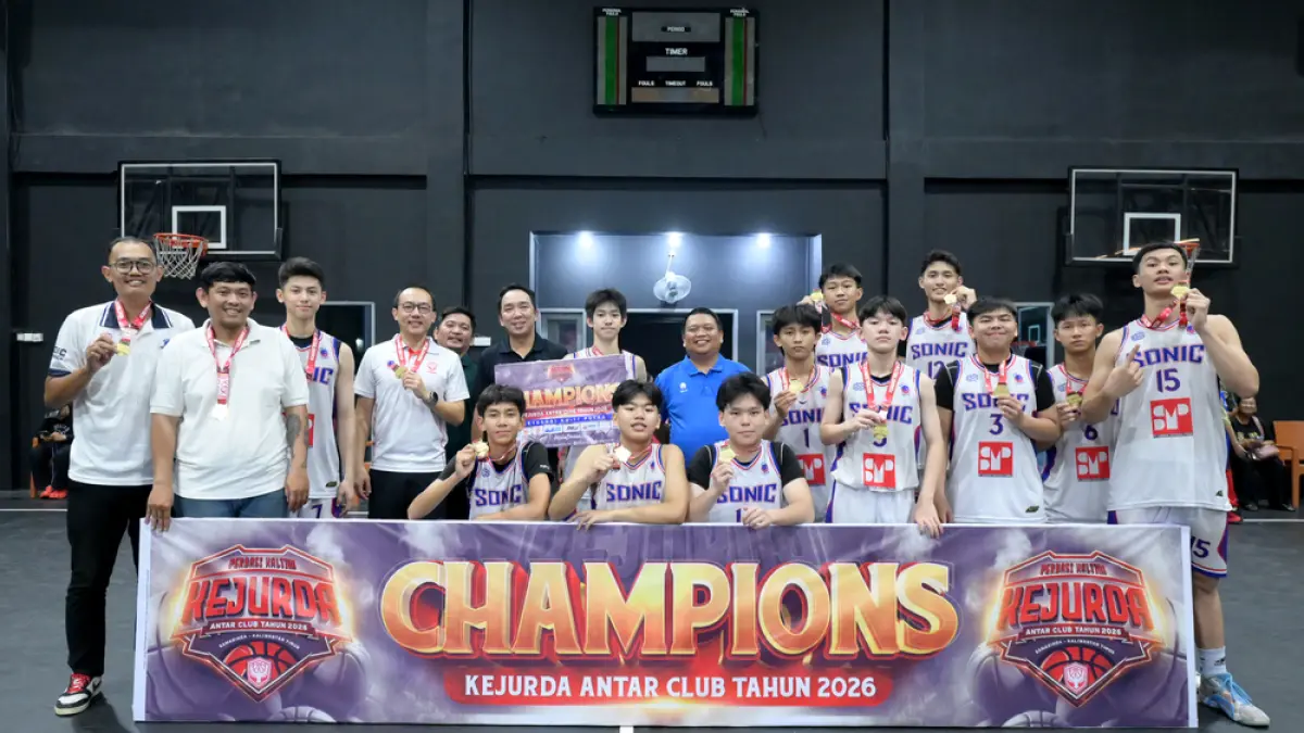 MATANG: Sonic Samarinda tampil sebagai kampiun Kejurda 2026 di kategori KU-17 putra. (DONI ADITYA/KP)