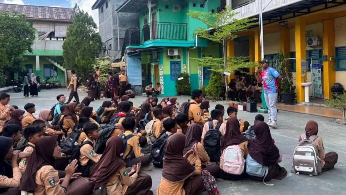 REGENERASI: Pengcab Perbasi Balikpapan gencar lakukan regenerasi atlet dengan datang ke sekolah-sekolah. 