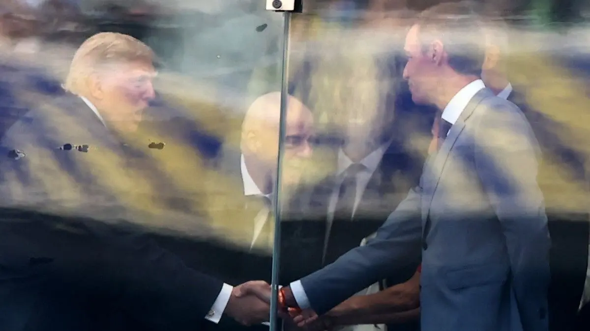 Donald Trump saat menghadiri final Piala Dunia.