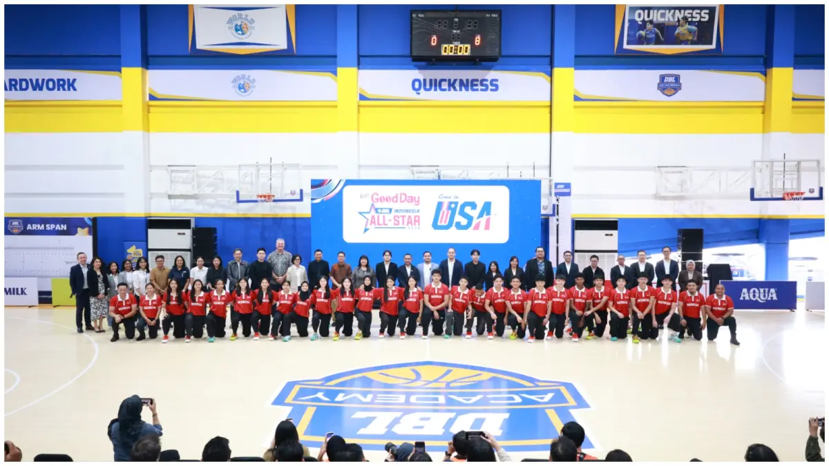 Suasana DBL Academy Jakarta yang resmi dibuka bersamaan dengan peluncuran Honda DBL with Kopi Good Day 2026-2027, Selasa (21/7). (DBL INDONESIA)