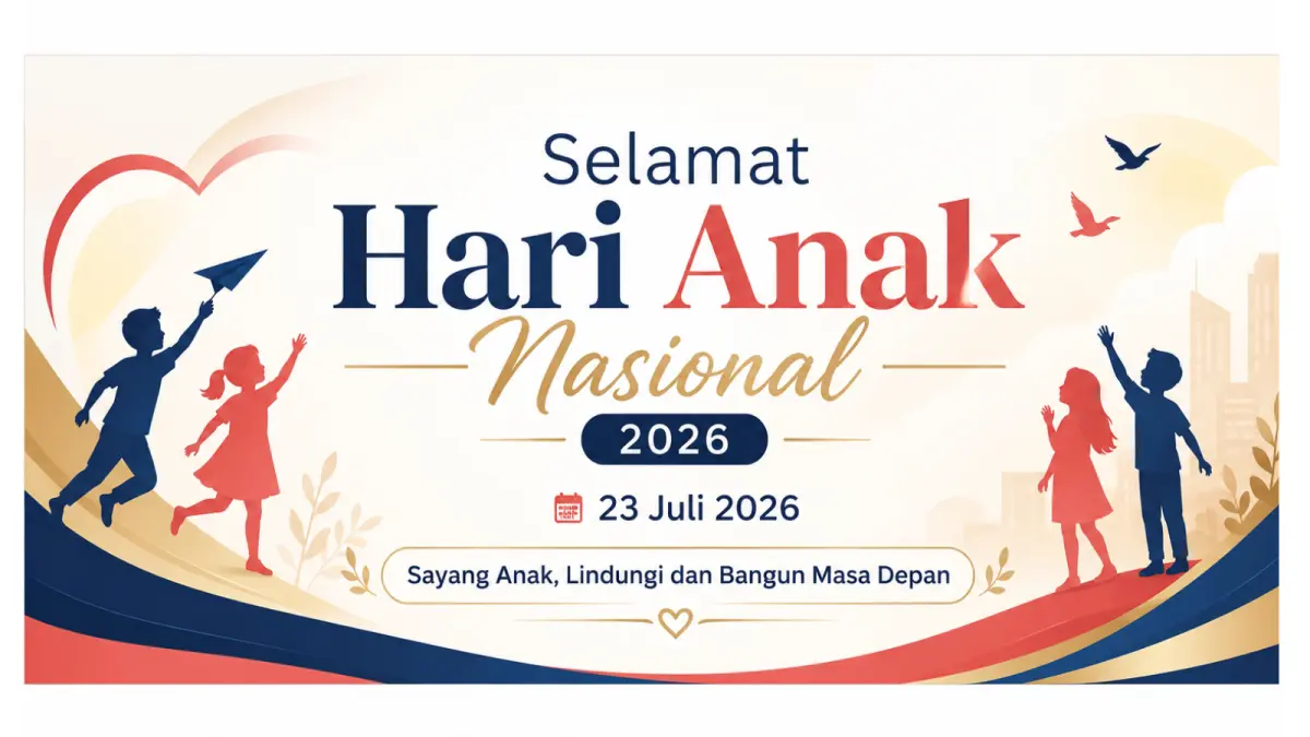 Inspirasi ucapan Hari Anak Nasional 2026. (aichatgpt) 