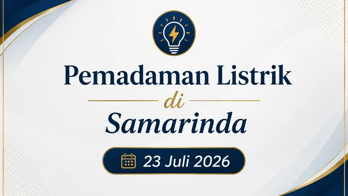 Wilayah Samarinda padam listrik besok, Kamis, 23 Juli 2026. (aichatgpt) 