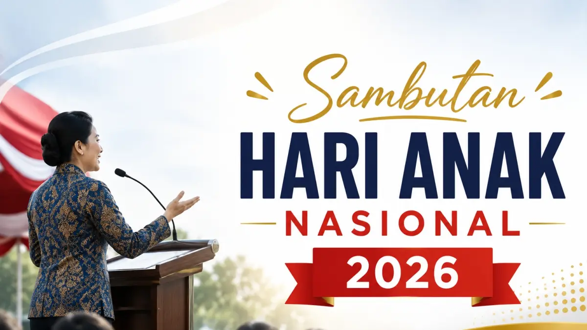 Contoh sambutan Hari Anak Nasional 2026. (ai/chatgpt)