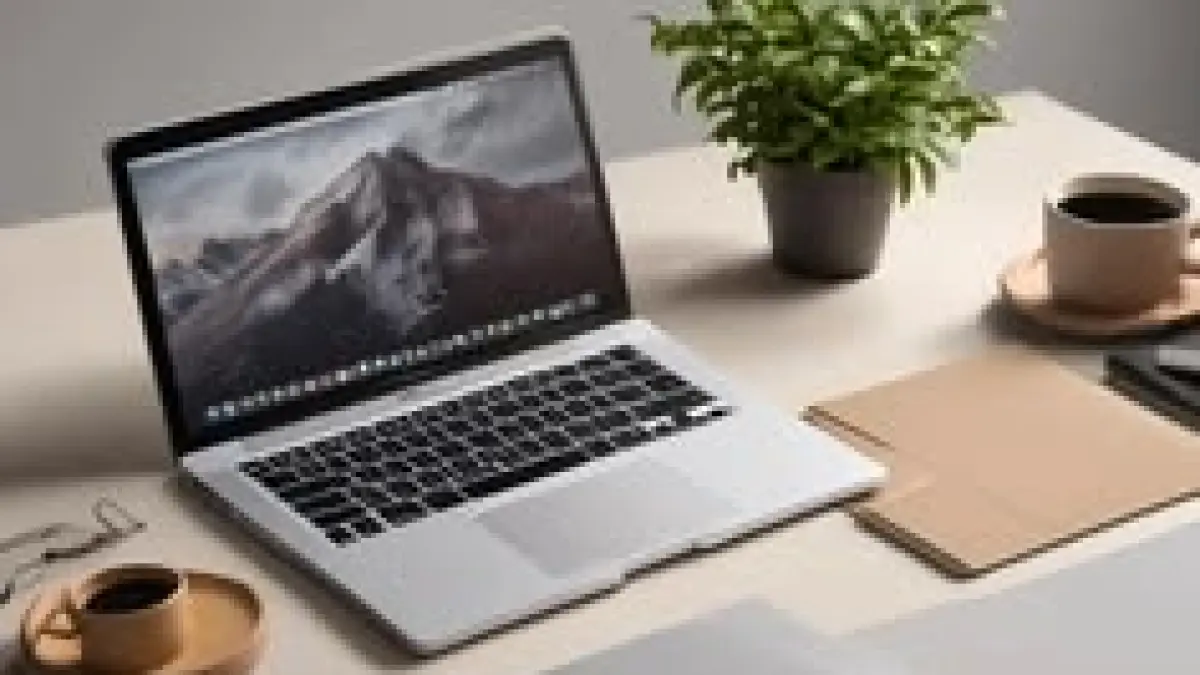 Ilustrasi laptop.